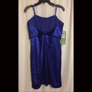 Delaru Womens Size 12 Mini Dress Strapless Blue